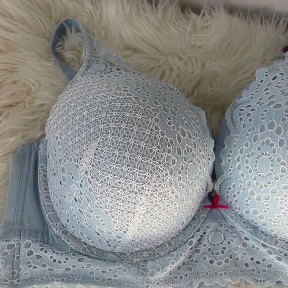 Cacique The Modern Collection Lace Trim Boost Plunge Padded Bra NWT Sz 46DD - Picture 3 of 9
